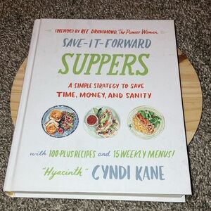 COOKBOOK Save-It-Forward Suppers by Cyndi Kane - White & Green NEW